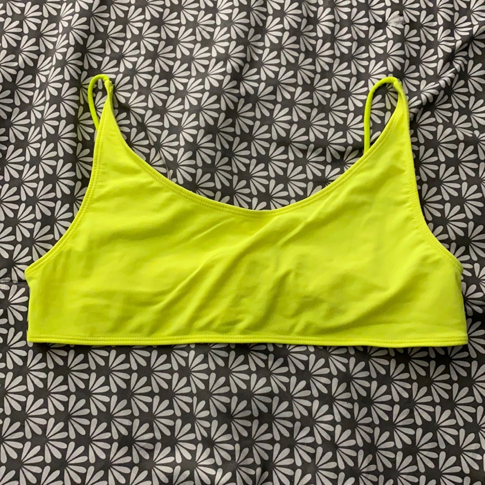yellow bathing suit top